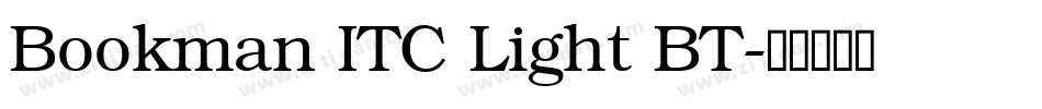 Bookman ITC Light BT字体转换